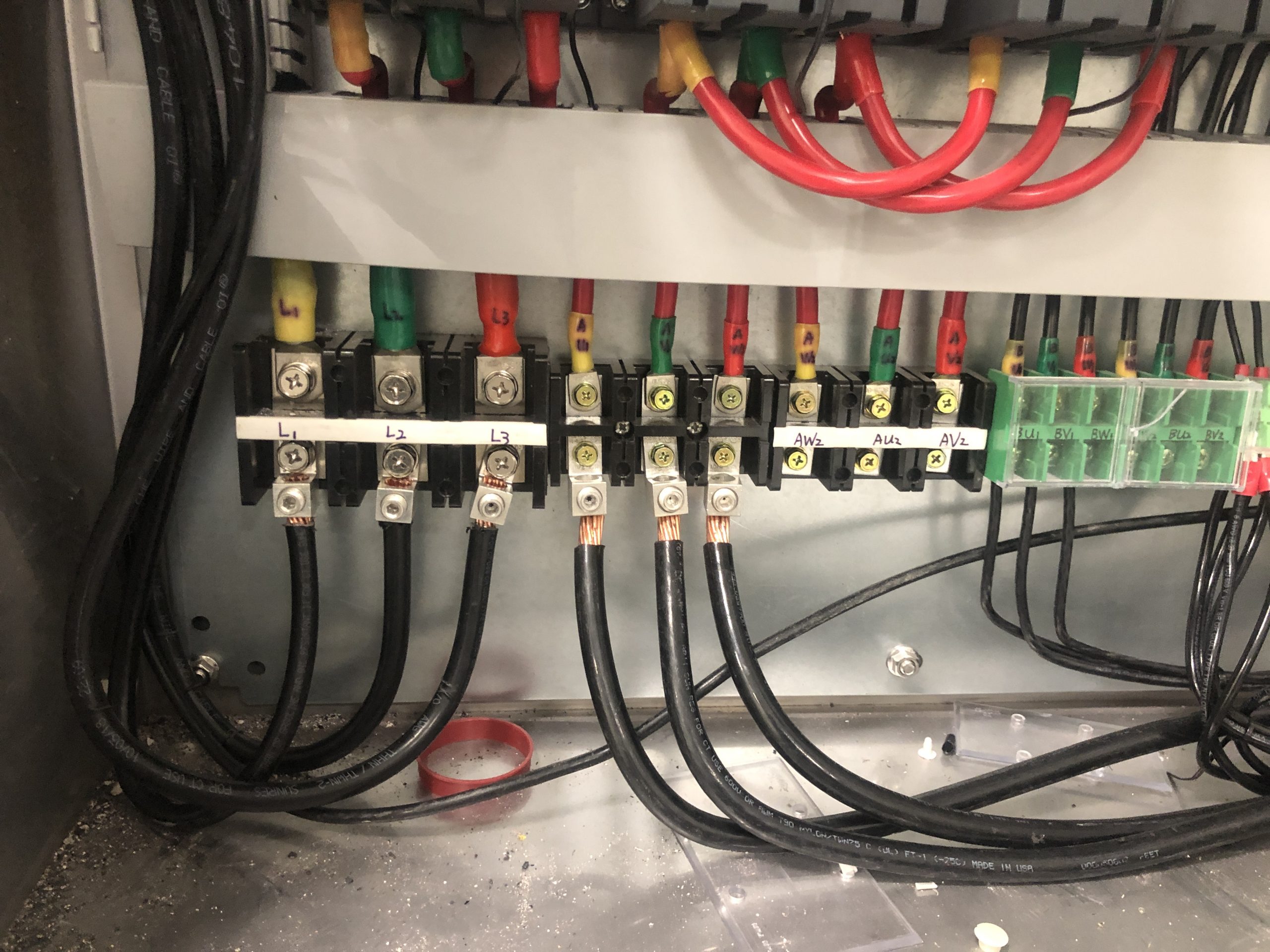 How to Power a Pulverizer -electric cabinet wire connection (1)