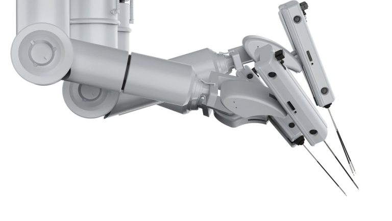 What type of surgery can be performed with robotic arms?