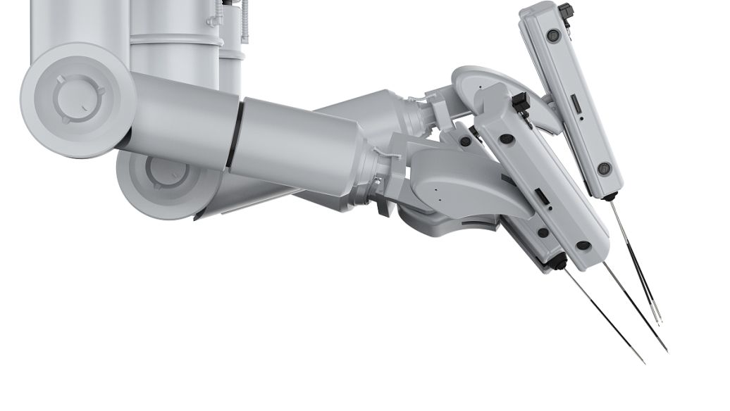 What type of surgery can be performed with robotic arms?